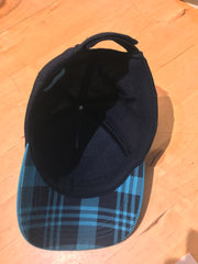 Morning Rundle hat under brim with blue plaid