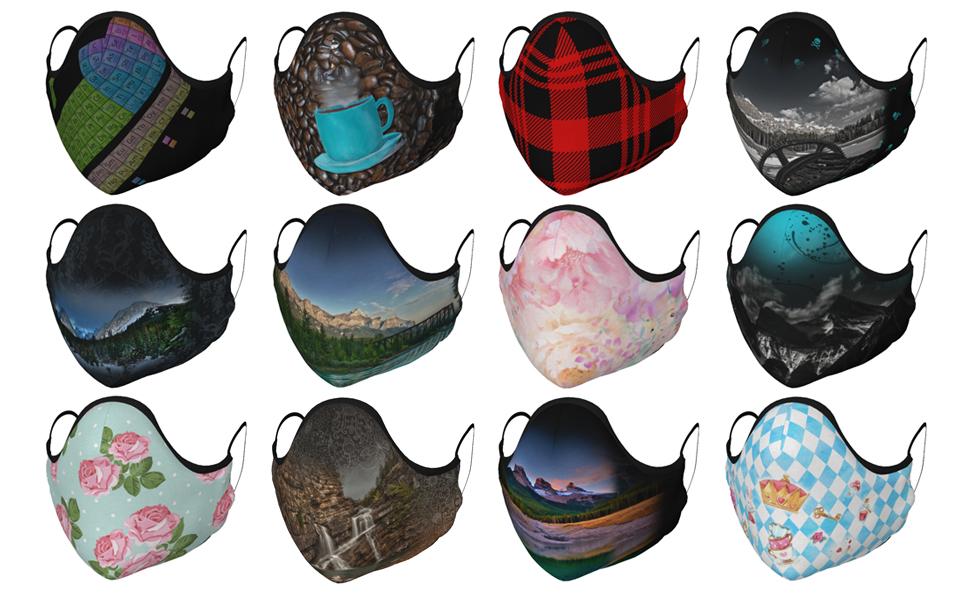 Non Medical Masks with Mountains and fun designs