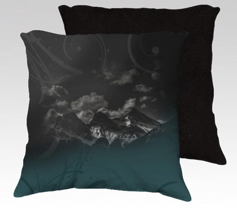 3 Sisters BW + Deep Teal Pillow Cover