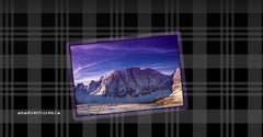 Rockwall on charcoal plaid women's beanie