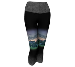 Yoga Waist Legging: Edmonton Skyline