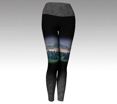 Yoga Waist Legging: Edmonton Skyline