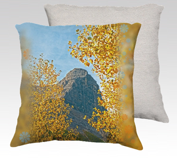 Ha Ling at Canmore in autumn. Pillow Cover