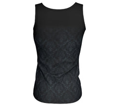 Mt Chester Tank top with charcoal damask detail