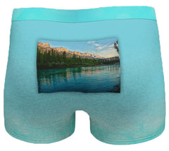 Aqua boyshort panty with mount rundle at canmore photo Sleep set