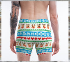 Ugly Xmas Sweater design Panty, boxer short and tank top. A set for Her and him