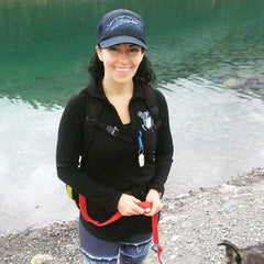 Adrienne M wearing the My Blue Yam Trucker Hat