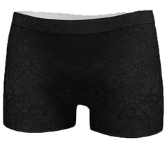 Moraine Lake on stylish black background womens underwear Boyshort panty