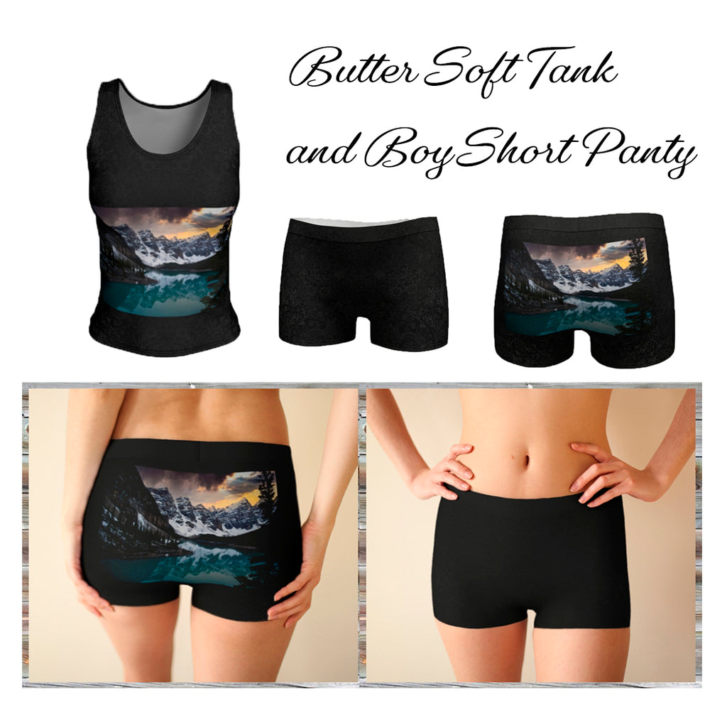 Sleep Set Small: Moraine Lake Tank + BoyShort Panty – AM Adventures