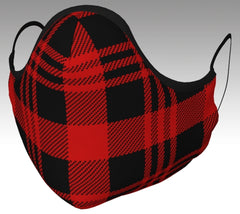 Red and Black Plaid mask front