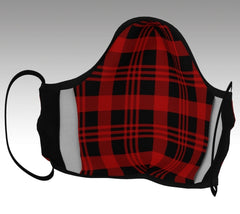 Red and Black Plaid mask inside