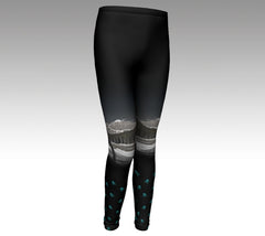 Rock & Roll Child Legging Canmore Photo Aqua Skulls